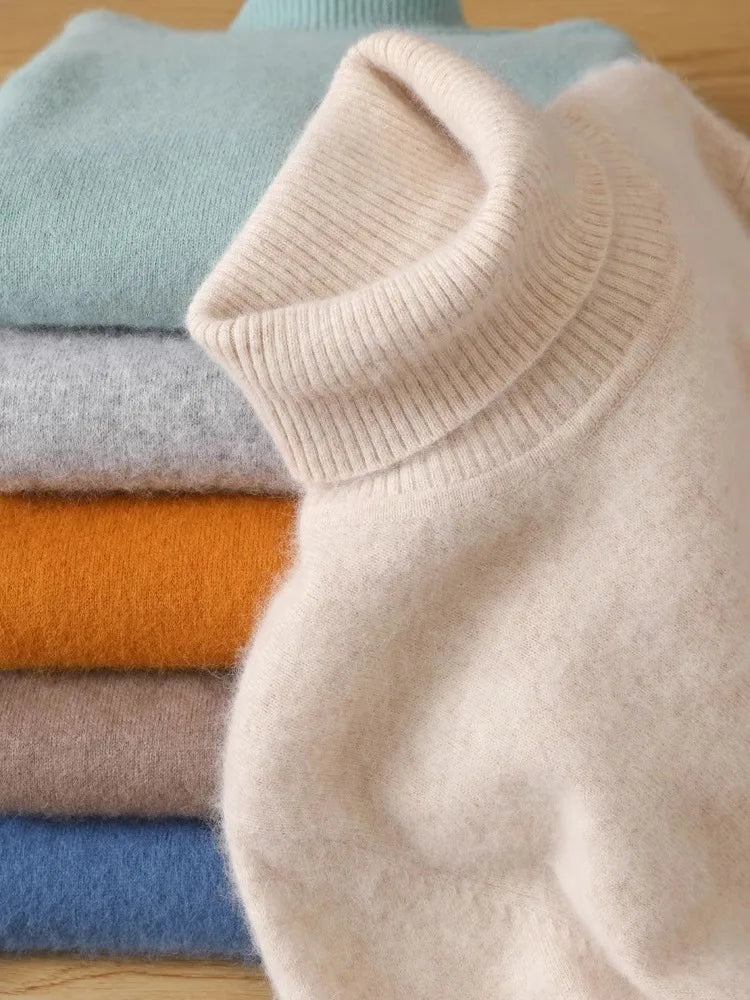 Anja Damen Feinstrick-Rollkragenpullover