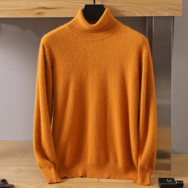 Anja Damen Feinstrick-Rollkragenpullover – Orange