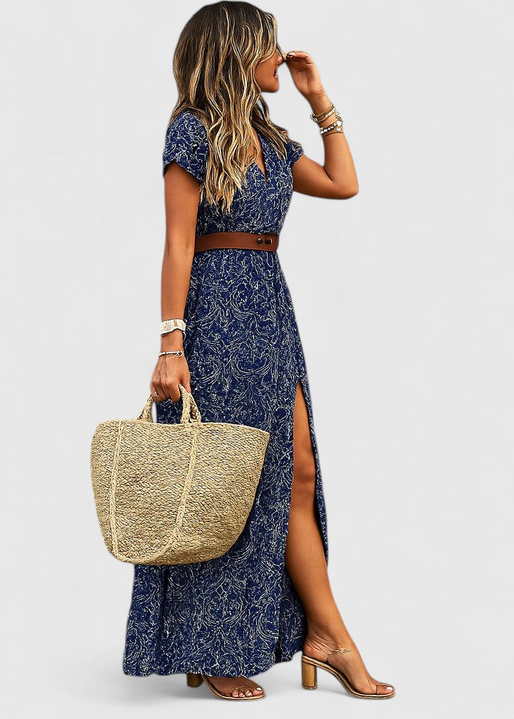 Anke | Damen luftiges Boho Maxikleid