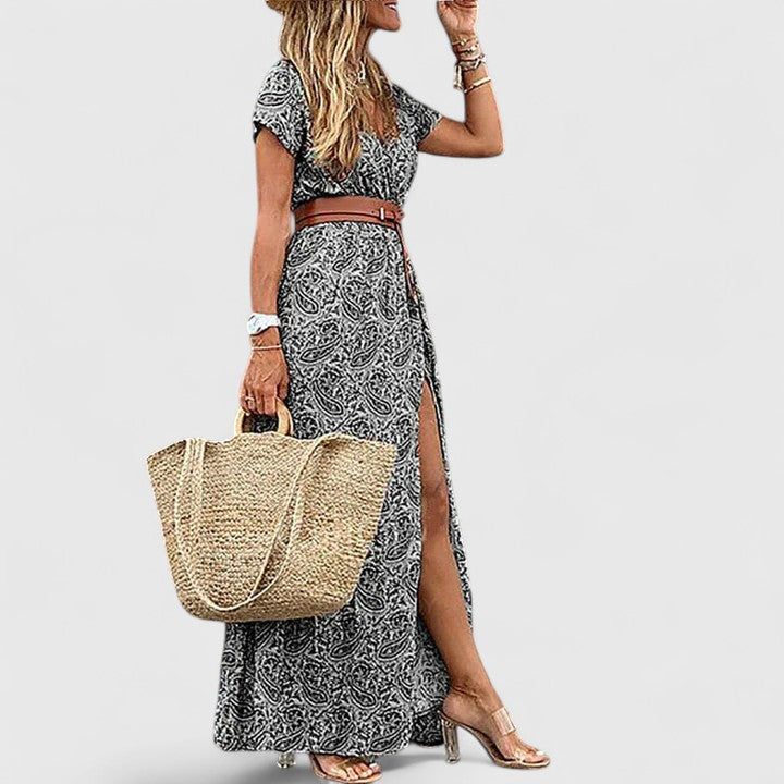 Anke | Damen luftiges Boho Maxikleid