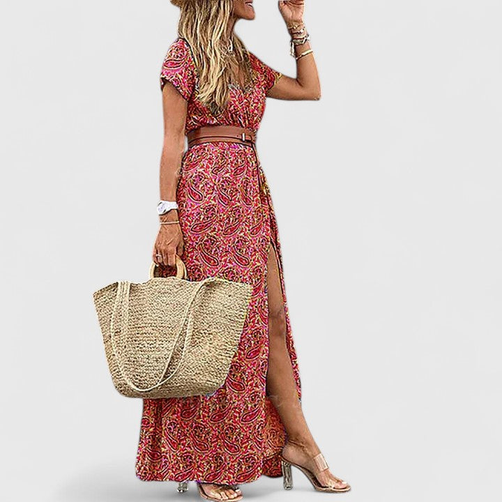 Anke | Damen luftiges Boho Maxikleid