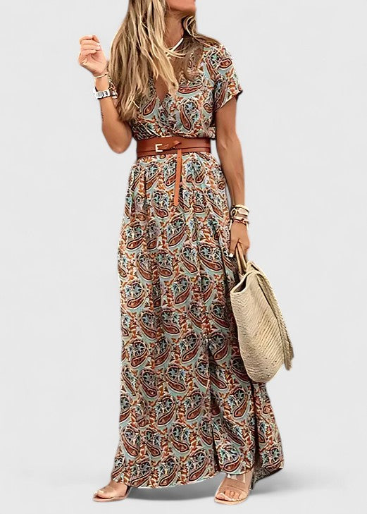 Anke | Damen luftiges Boho Maxikleid