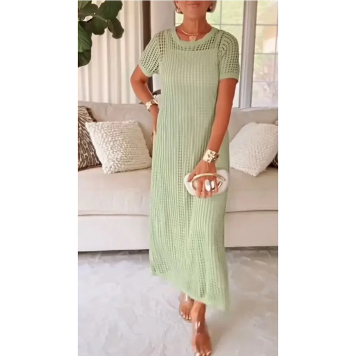 Anne | Damen Boho Mesh Maxikleid