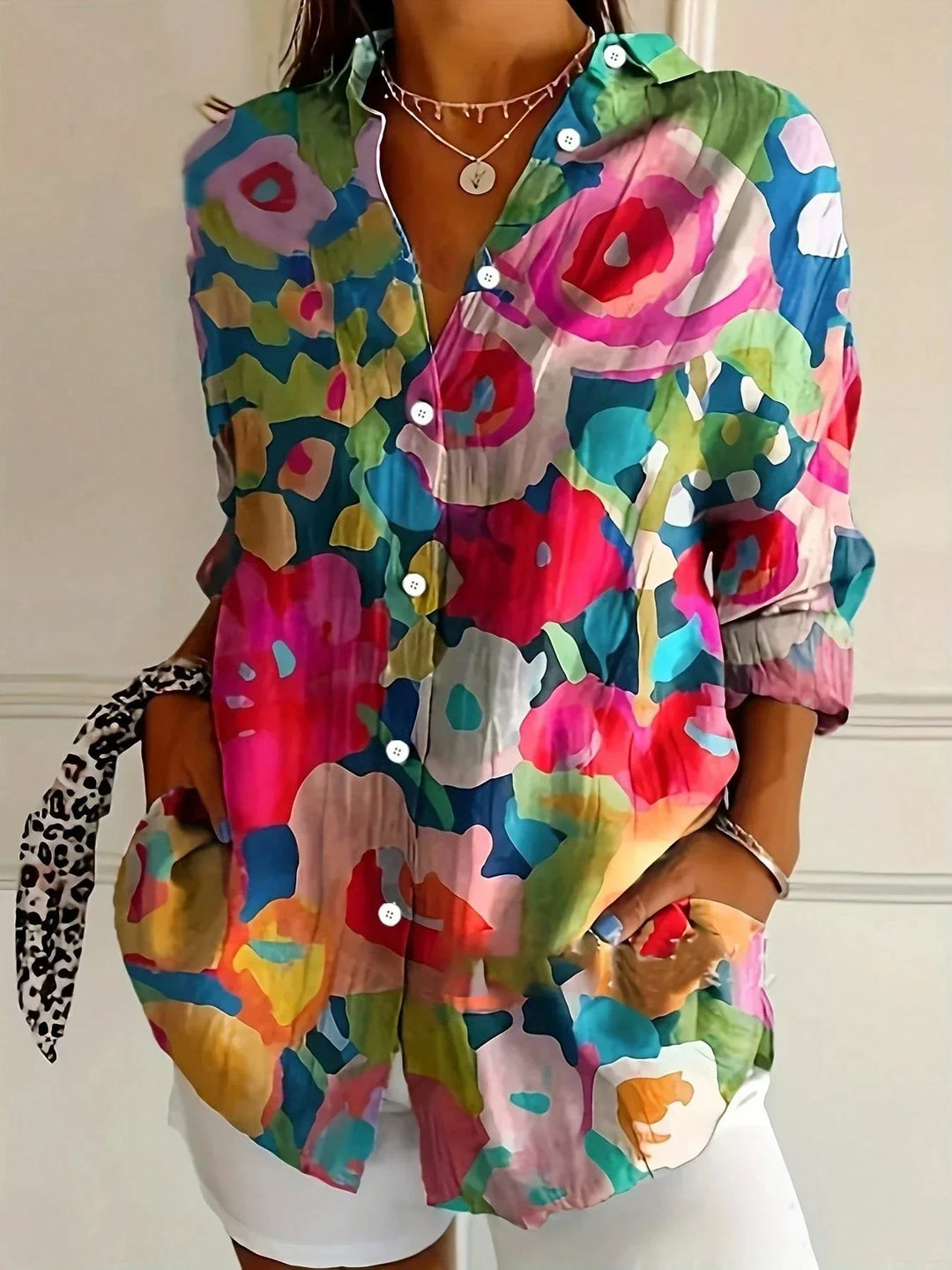 Annika | Verspielte bedruckte Bluse