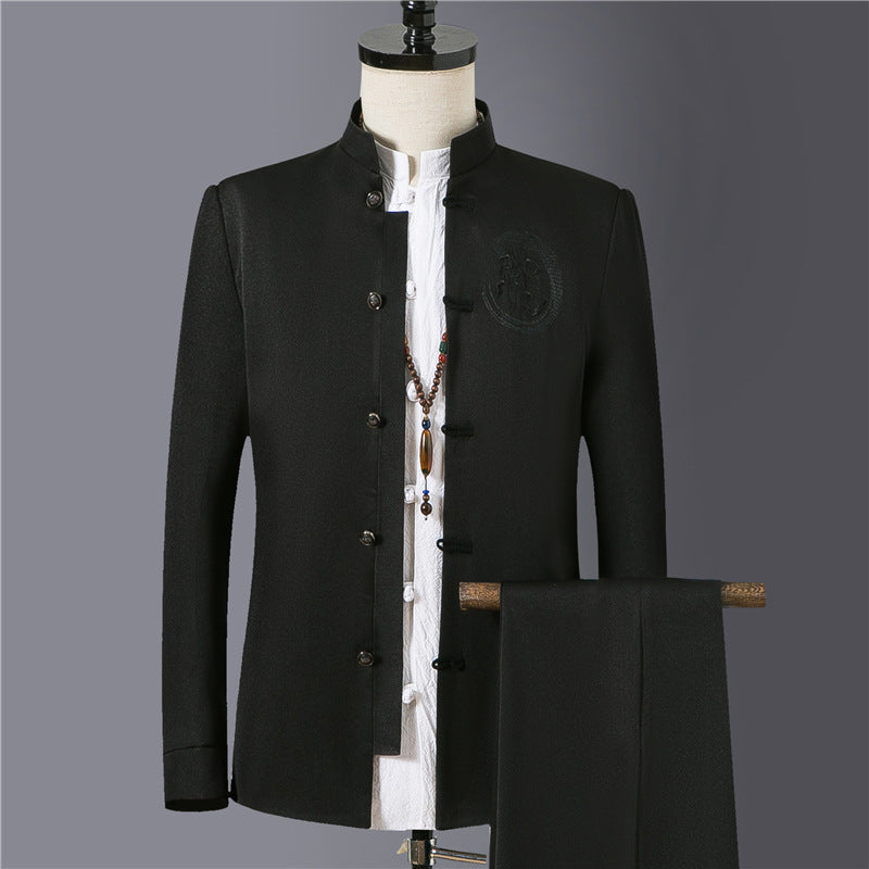Anton | Herren Mandarin Jacke mit Stehkragen