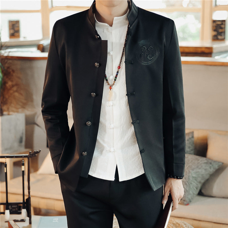 Anton | Herren Mandarin Jacke mit Stehkragen