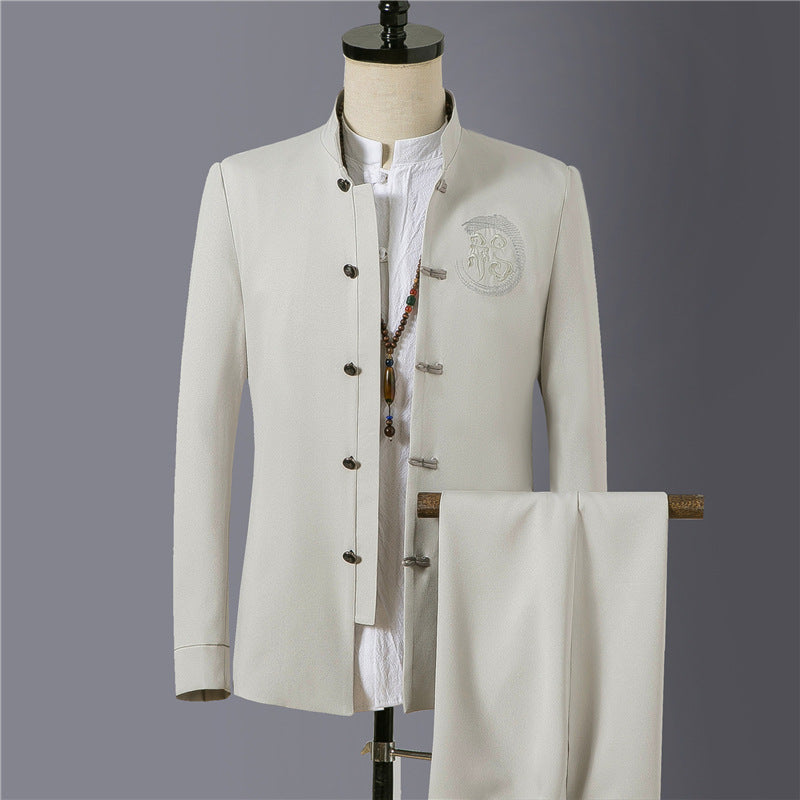 Anton | Herren Mandarin Jacke mit Stehkragen