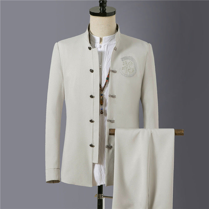 Anton | Herren Mandarin Jacke mit Stehkragen