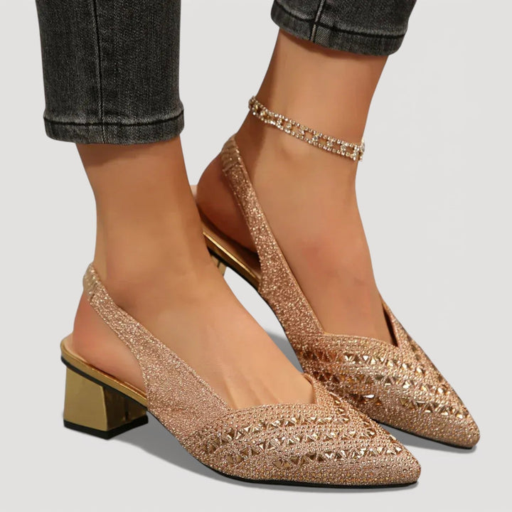 Aura | Elegante Slingback Heels mit Blockabsatz