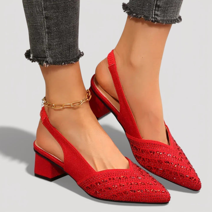 Aura | Elegante Slingback Heels mit Blockabsatz