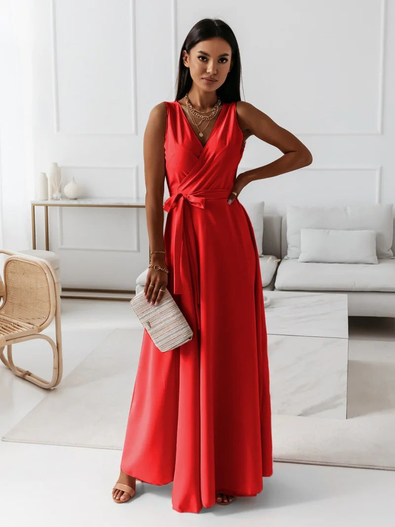 Aurelie | Fließendes Wickel Maxikleid