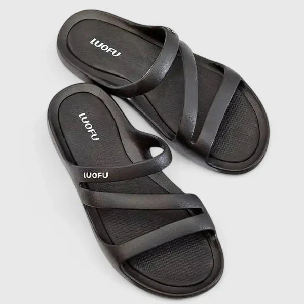 Damen Sandalen mit Slip-On-Design und stützendem Fußbett