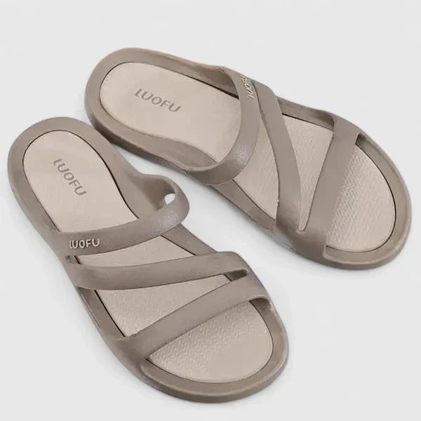 Damen Sandalen mit Slip-On-Design und stützendem Fußbett