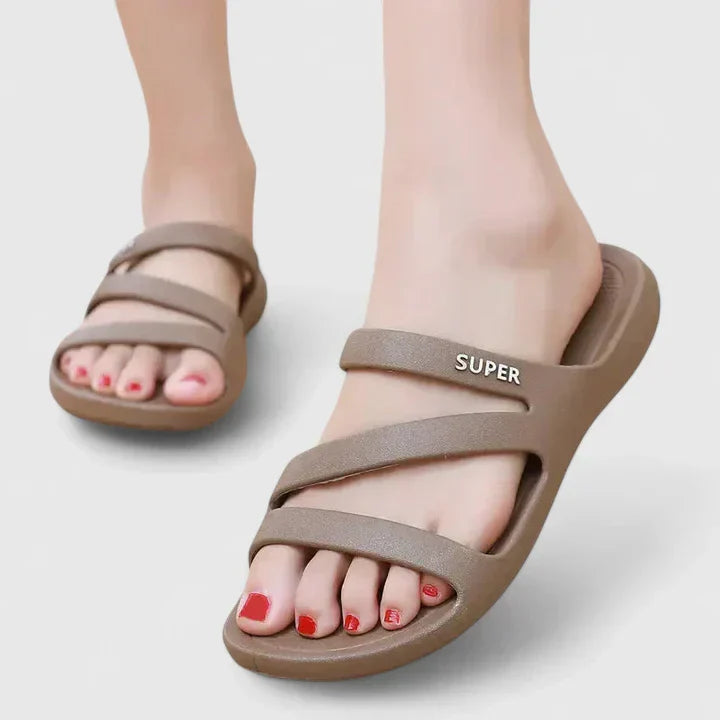 Damen Sandalen mit Slip-On-Design und stützendem Fußbett