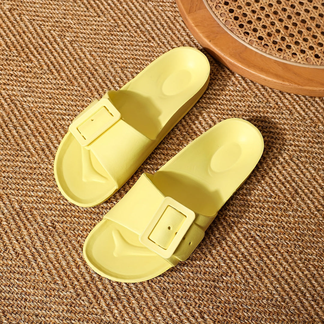 Badeschuhe Damen mit verstellbarer Schnalle und dämpfender Sohle