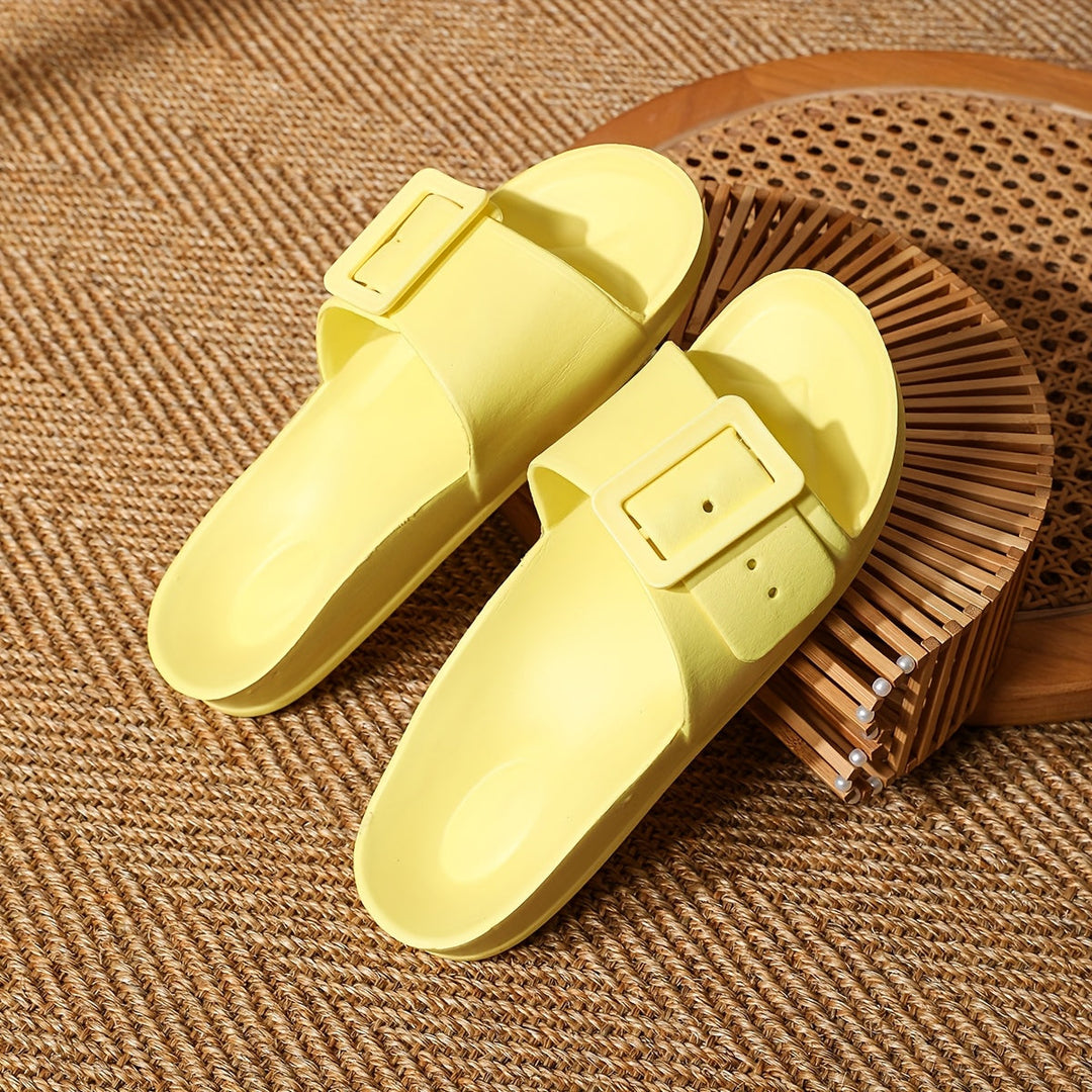 Badeschuhe Damen mit verstellbarer Schnalle und dämpfender Sohle