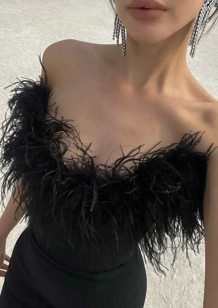 Ballkleider Damen – Figurbetontes Trägerloses Maxikleid