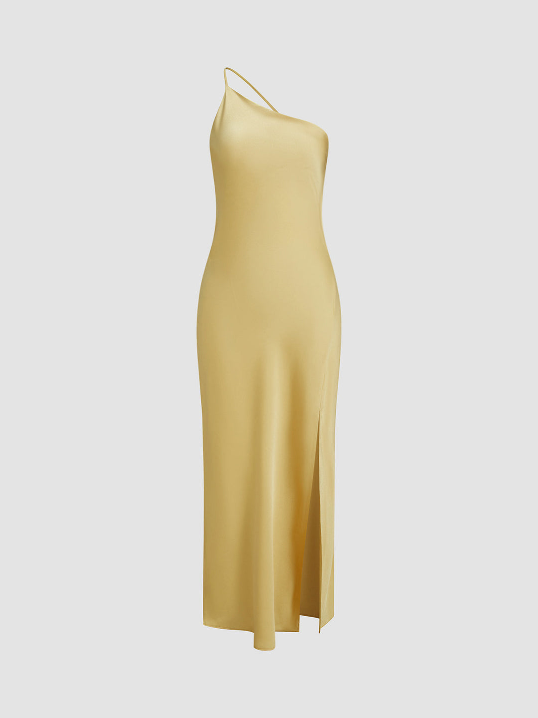 Ballkleider Damen – Maxikleid mit Rückenausschnitt und Beinschlitz