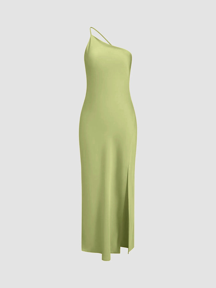 Ballkleider Damen – Maxikleid mit Rückenausschnitt und Beinschlitz