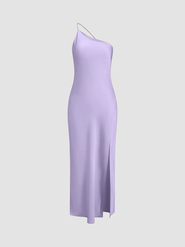 Ballkleider Damen – Maxikleid mit Rückenausschnitt und Beinschlitz