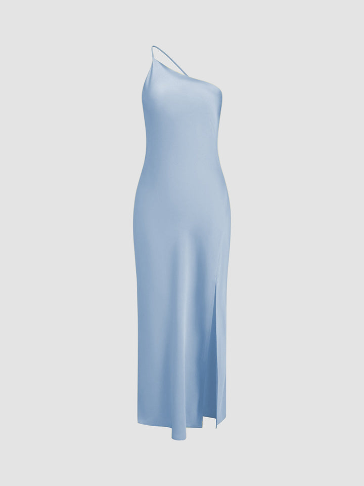 Ballkleider Damen – Maxikleid mit Rückenausschnitt und Beinschlitz
