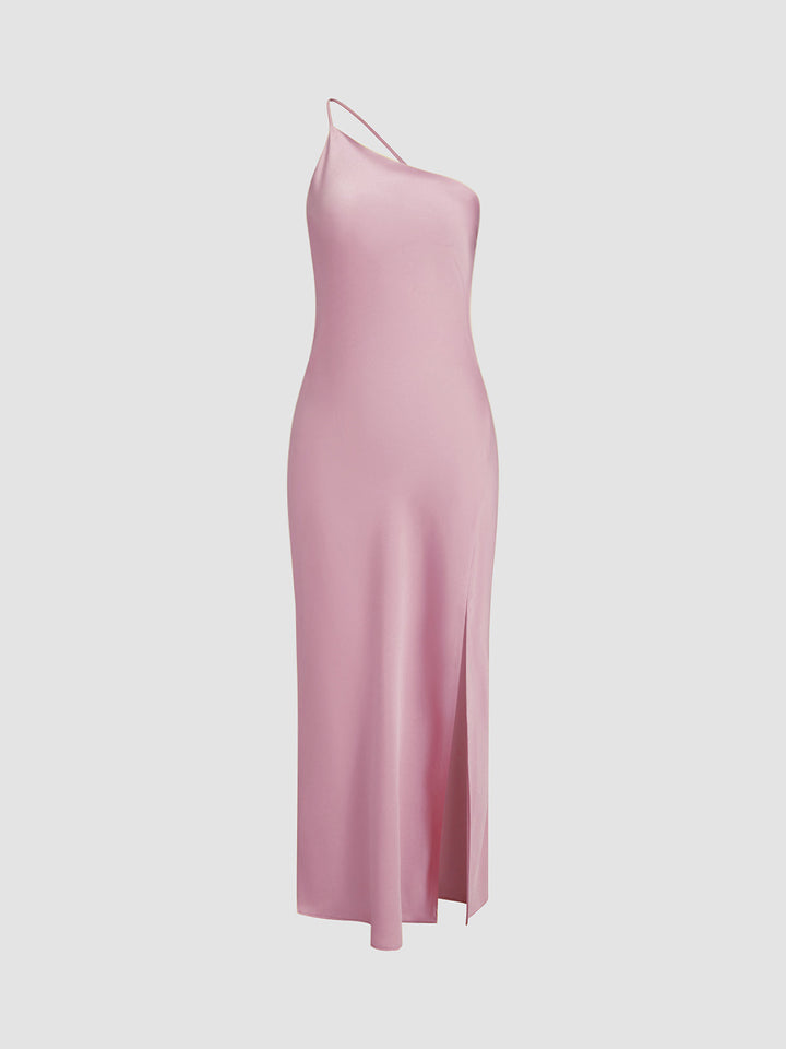 Ballkleider Damen – Maxikleid mit Rückenausschnitt und Beinschlitz
