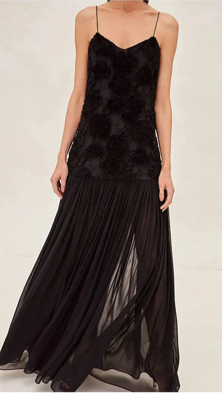 Ballkleider Damen – Trägerloses Maxikleid mit Verzierter Korsage