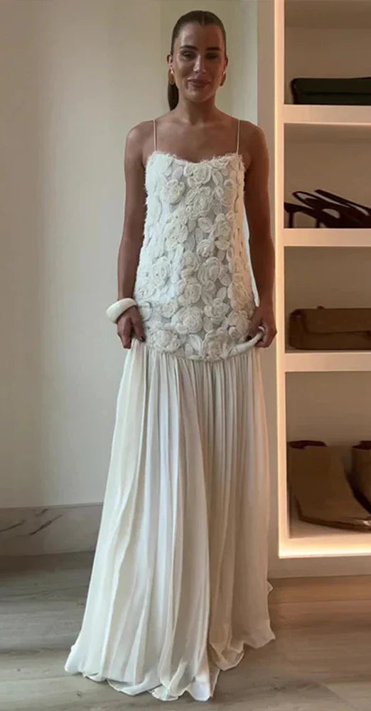Ballkleider Damen – Trägerloses Maxikleid mit Verzierter Korsage