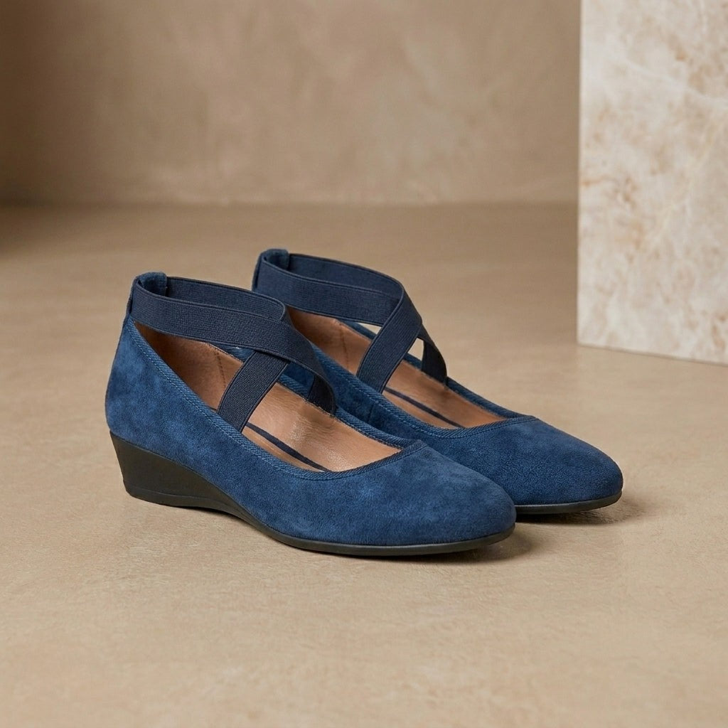Barfußschuhe für Damen – Ballerinas mit Kreuzriemen