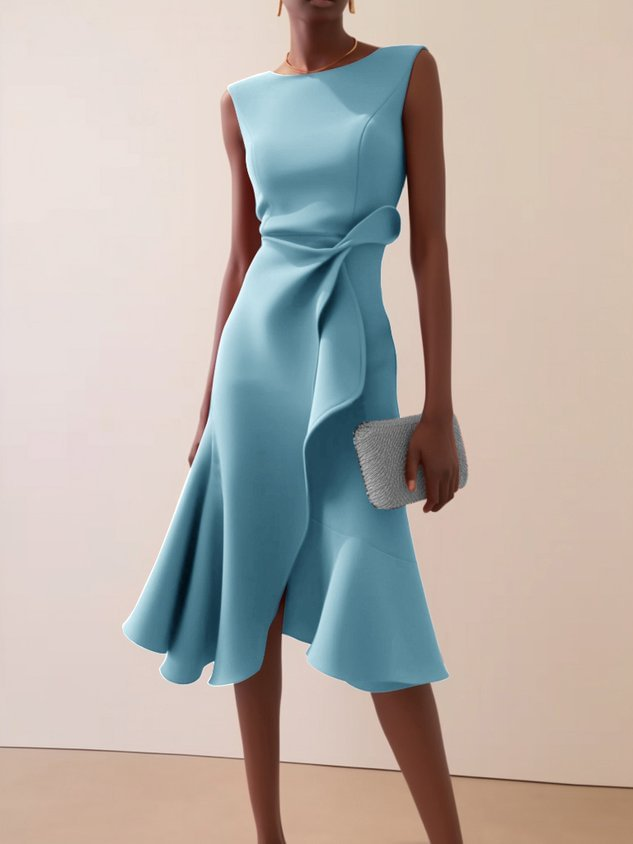 Beatrice | Drapiertes Asymmetrisches Midikleid