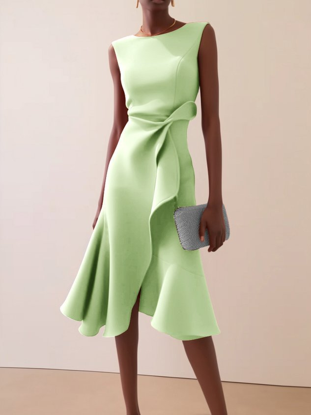 Beatrice | Drapiertes Asymmetrisches Midikleid