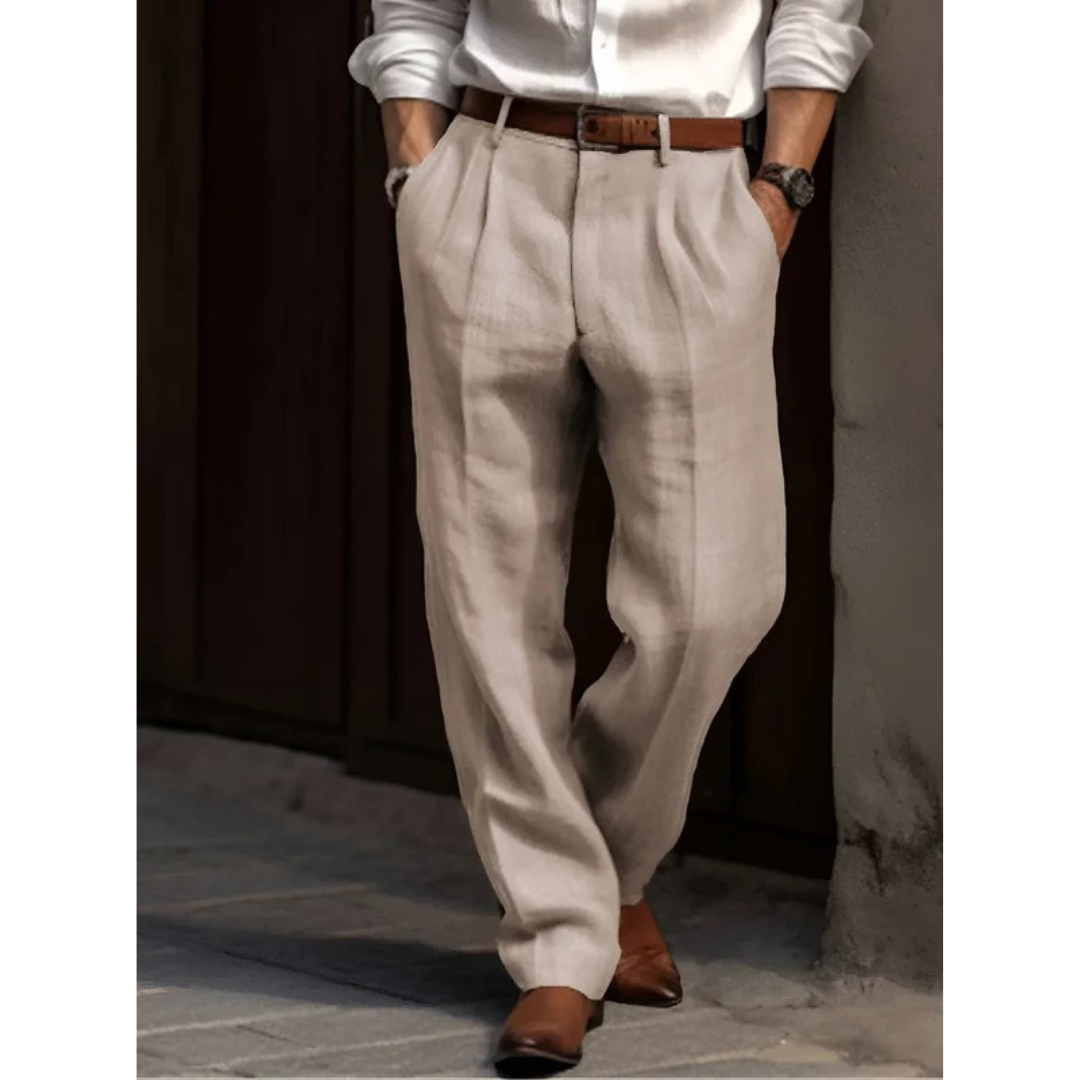 Ben | Herren Freizeit Hose mit Falten
