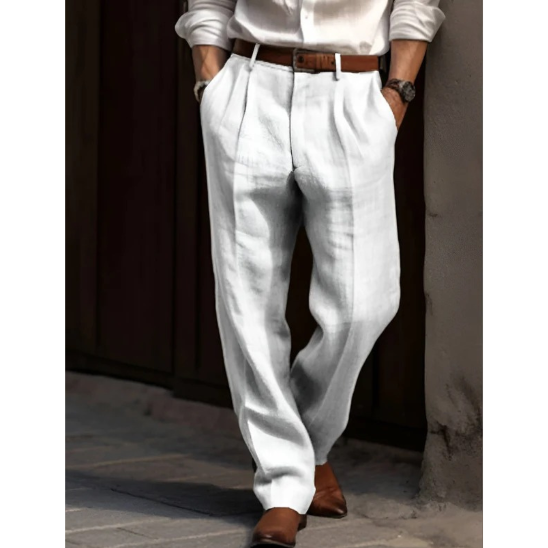 Ben | Herren Freizeit Hose mit Falten