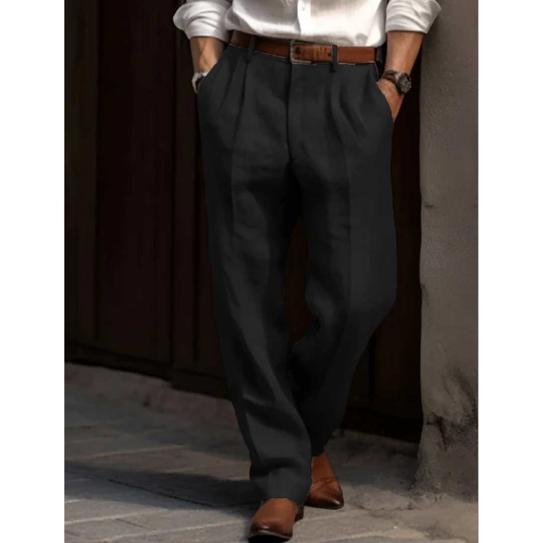 Ben | Herren Freizeit Hose mit Falten