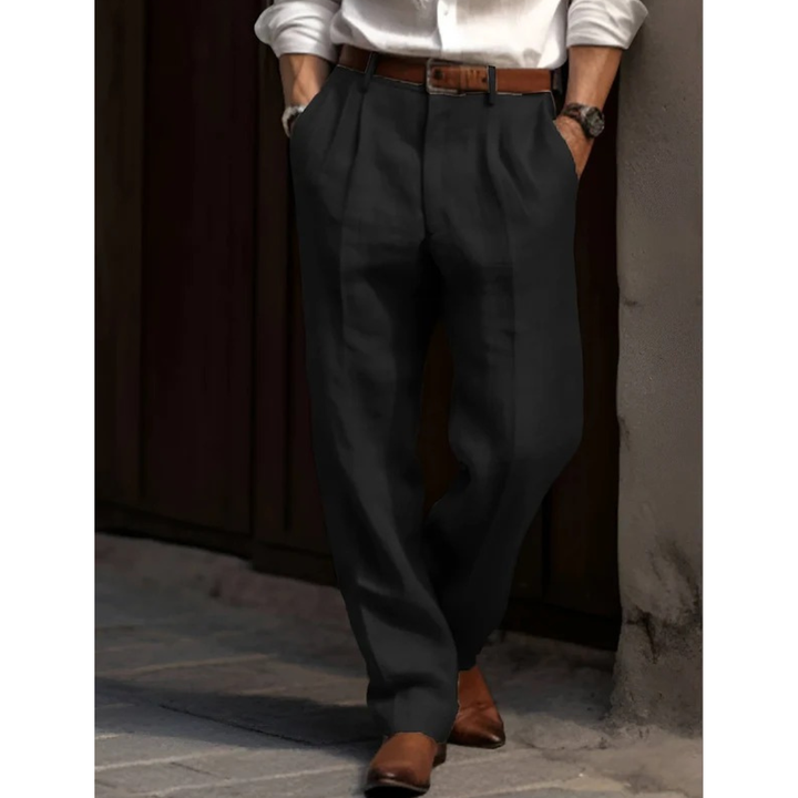 Ben | Herren Freizeit Hose mit Falten