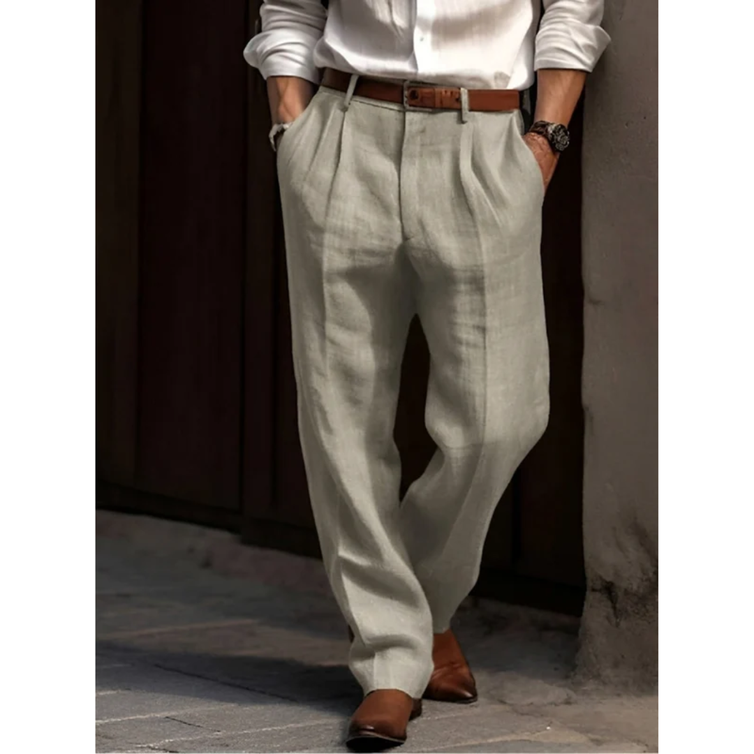 Ben | Herren Freizeit Hose mit Falten