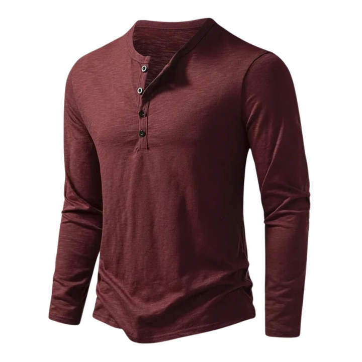 Benjamin | Herren Langarm Henley Oberteil