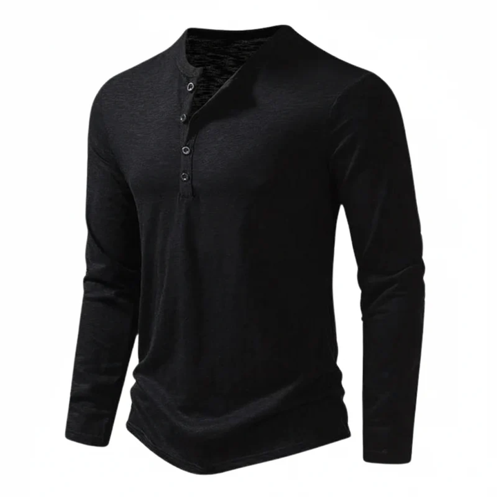 Benjamin | Herren Langarm Henley Oberteil
