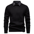 Bennet | Herren Strickpullover mit Kontrastkragen