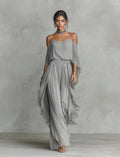 Bianca | Dames tweedelige set van zwierige chiffon