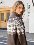 Britta | Damen Rollkragenpullover mit Norwegermuster