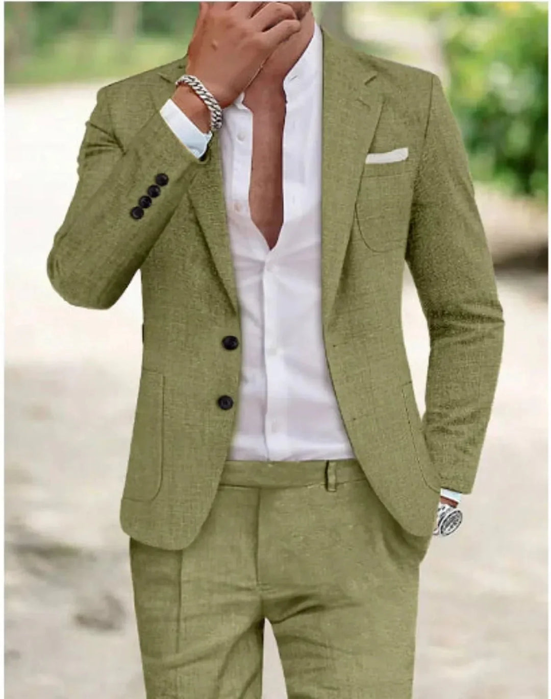 Bruno | Herren Klassischer Zweiknopf Hochzeitsanzug