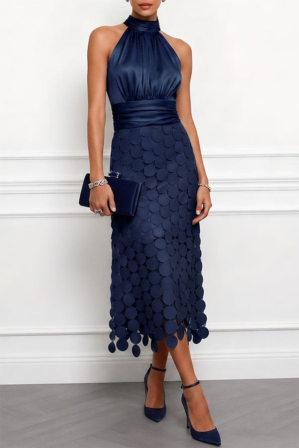 Céline | Halterneck Midi Kleid
