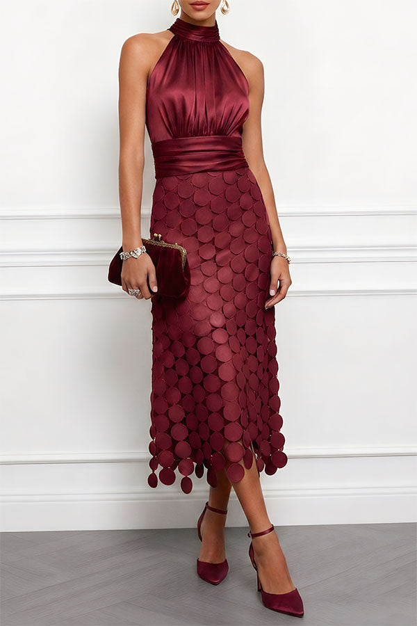 Céline | Halterneck Midi Kleid