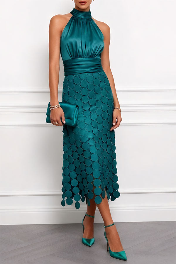 Céline | Halterneck Midi Kleid