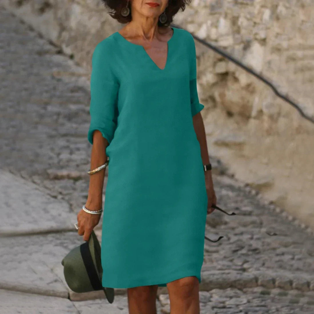 Charlotte | Damen Festliches V-Ausschnitt Mini Sommerkleid