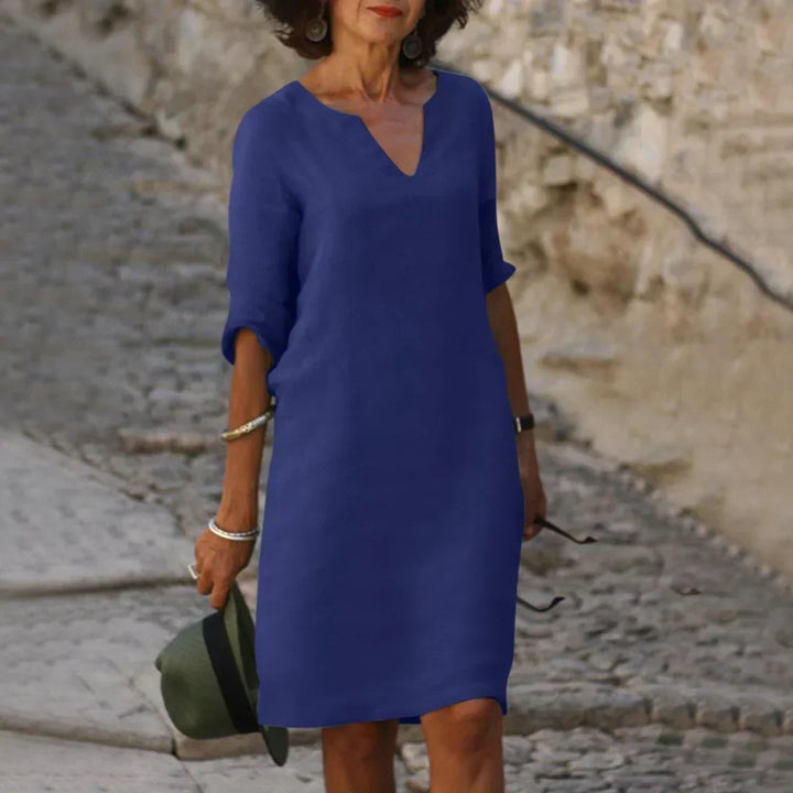 Charlotte | Damen Festliches V-Ausschnitt Mini Sommerkleid