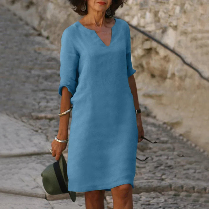 Charlotte | Damen Festliches V-Ausschnitt Mini Sommerkleid