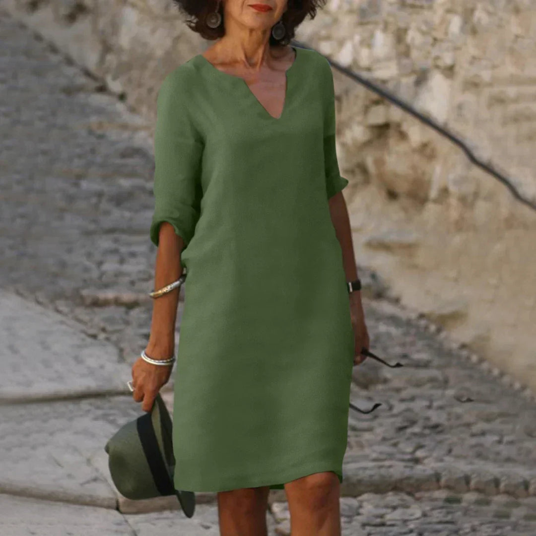 Charlotte | Damen Festliches V-Ausschnitt Mini Sommerkleid