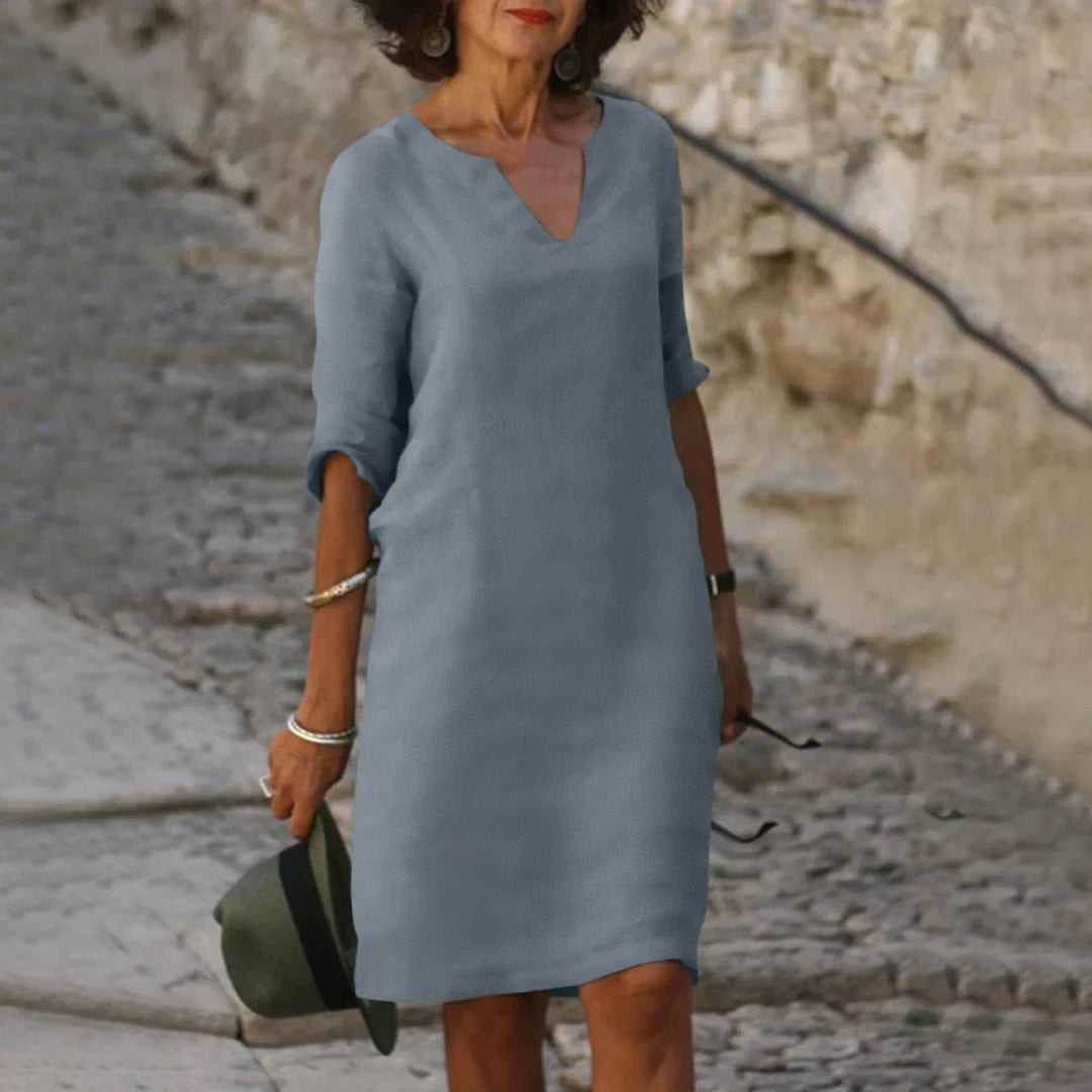 Charlotte | Damen Festliches V-Ausschnitt Mini Sommerkleid